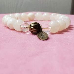White Beaded Bracelet